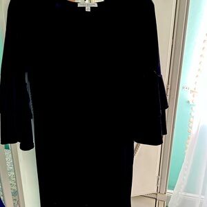 Black velvet like dress